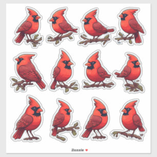 Sticker Cardinal et Songbird pour la décoration et les bri