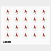 Sticker Cardinal Souvenir Classic Rond (Feuille)