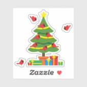 Sticker Cardinaux Rouges - Noël Plus Joyeux Ensemble (Feuille)