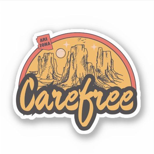 Sticker Carefree, Arizona (Devant)