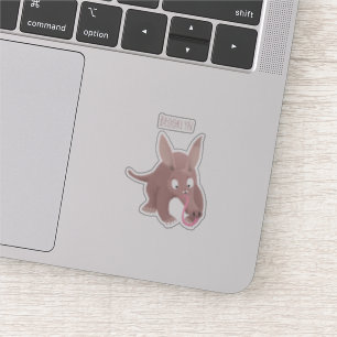 Sticker Caricature amusante de Aardvark