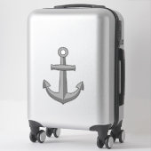 Sticker Caricature Ancre de bateau (Sur valise)