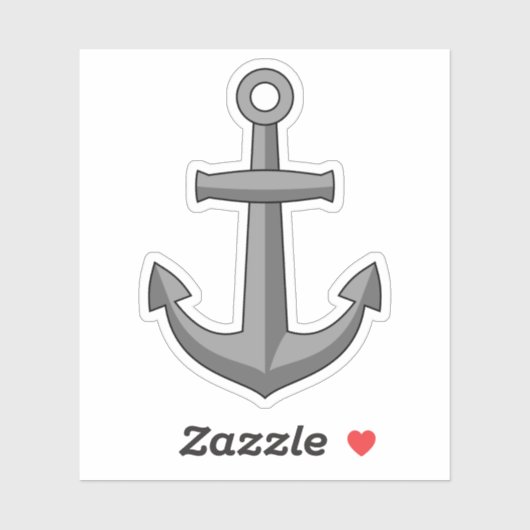 Sticker Caricature Ancre de bateau (Feuille)