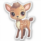 Sticker Caricature cerf de bébé (Devant)