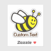 Sticker Caricature d'abeille (Feuille)