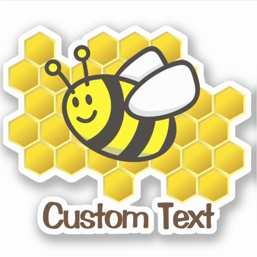 Sticker Caricature d'abeille (Devant)