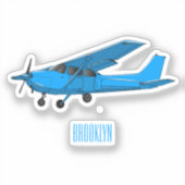 Sticker Caricature d'avion à voilure fixe (Recto)