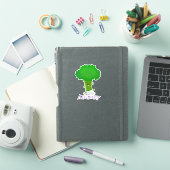 Sticker Caricature de brocoli dansant Cute kawaii (Couverture iPad)