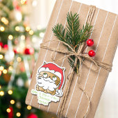 Sticker Caricature de chat de Noël drôle Dire