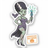 Sticker Caricature de la femme de Frankenstein (Recto)