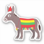 Sticker Caricature de Noël Burro (Devant)