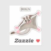 Sticker Caricature de planeur de sucre joyeux (Feuille)