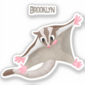 Sticker Caricature de planeur de sucre joyeux (Recto)