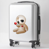 Sticker Caricature de poupée vaudou en amour (Sur valise)