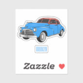 Sticker Caricature de voiture classique 1948 (Feuille)