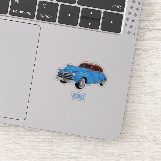 Sticker Caricature de voiture classique 1948 (Détail)