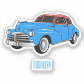 Sticker Caricature de voiture classique 1948 (Recto)