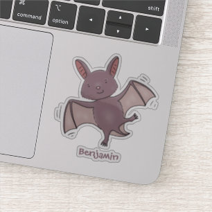 Sticker Caricature de vol de chauve-souris