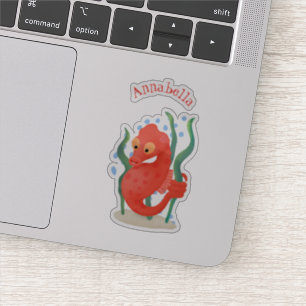 Sticker Caricature d'hippocampe pygmée