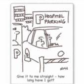 Sticker Caricature du parking de l'hôpital. (Devant)