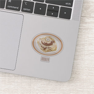 Sticker Caricature en rouleau de cannelle