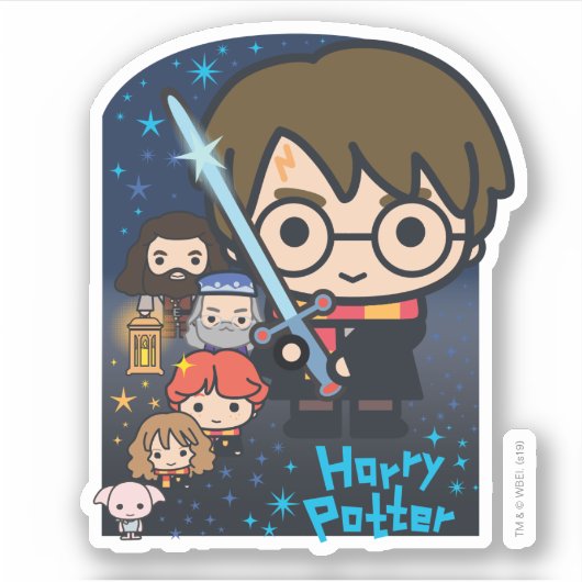 Sticker Caricature Harry Potter Chambre des secrets Graphi (Devant)