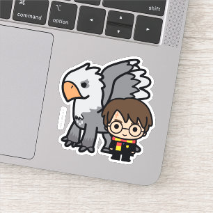 Sticker Caricature Harry Potter et Buckbeak