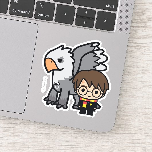 Sticker Caricature Harry Potter et Buckbeak (Détail)