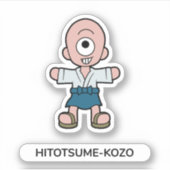 Sticker Caricature japonaise Yokai Hitotsume-kozo à un oei (Devant)