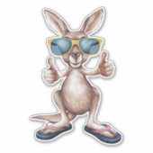 Sticker Caricature Kangaroo (Devant)