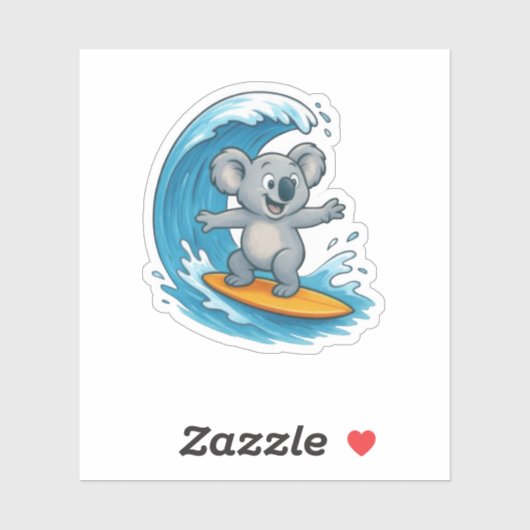 Sticker Caricature Koala Bear (Feuille)