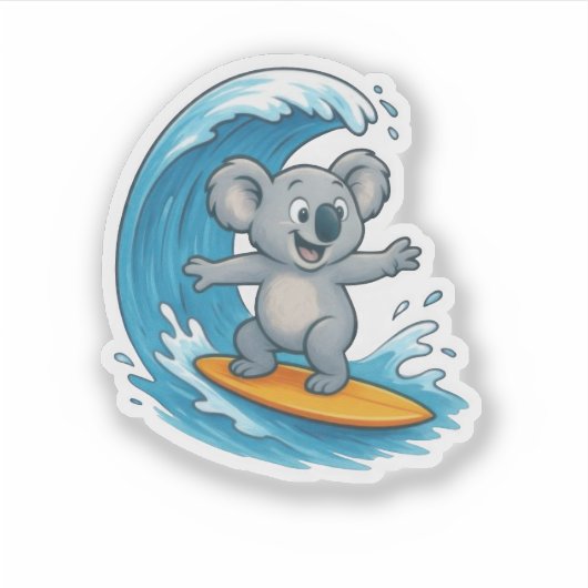 Sticker Caricature Koala Bear (Devant)