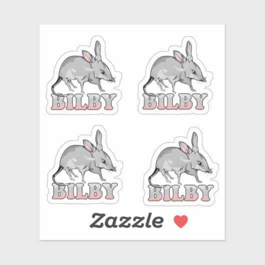 Sticker Caricature mignonne bibly (Feuille)