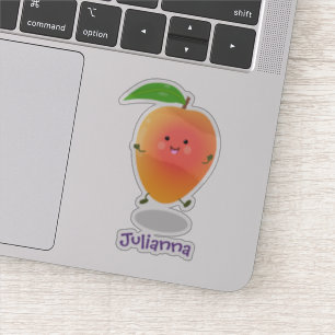 Sticker Caricature mignonne de mangue joyeuse