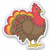 Sticker Caricature mignonne Turquie (Devant)