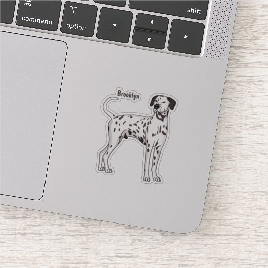 Sticker Caricature pour chien dalmate (Détail)