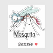 Sticker Caricature pour moustiques (Feuille)