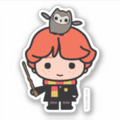 Sticker Caricature Ron Weasley et Pigwidgeon (Devant)
