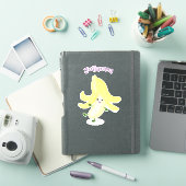 Sticker Caricature sur la banane de Cute kawaii (Couverture iPad)