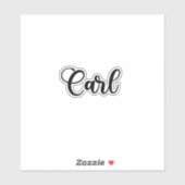 Sticker Carl Name - Calligraphie manuscrite (Feuille)