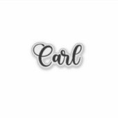 Sticker Carl Name - Calligraphie manuscrite (Devant)