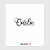 Sticker Carla Name - Calligraphie manuscrite (Feuille)