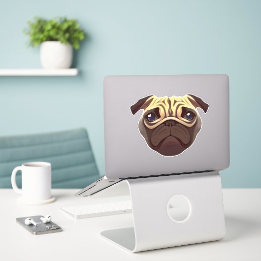 Sticker Carlin (Ordinateur portable sur le bureau)