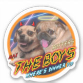 Sticker carlin et Puggle (Devant)