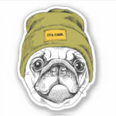 Sticker Carlin Hipster | C'est Cool (Devant)