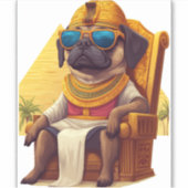 Sticker Carlin pharaon - Chien d'Egypte antique (Devant)