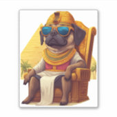 Sticker Carlin pharaon � Chien d'Egypte antique (Devant)
