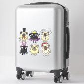 Sticker Carlins mignons (Sur valise)