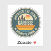 Sticker Carlisle, Pennsylvanie (Feuille)