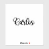 Sticker Carlos Name - Calligraphie manuscrite (Feuille)